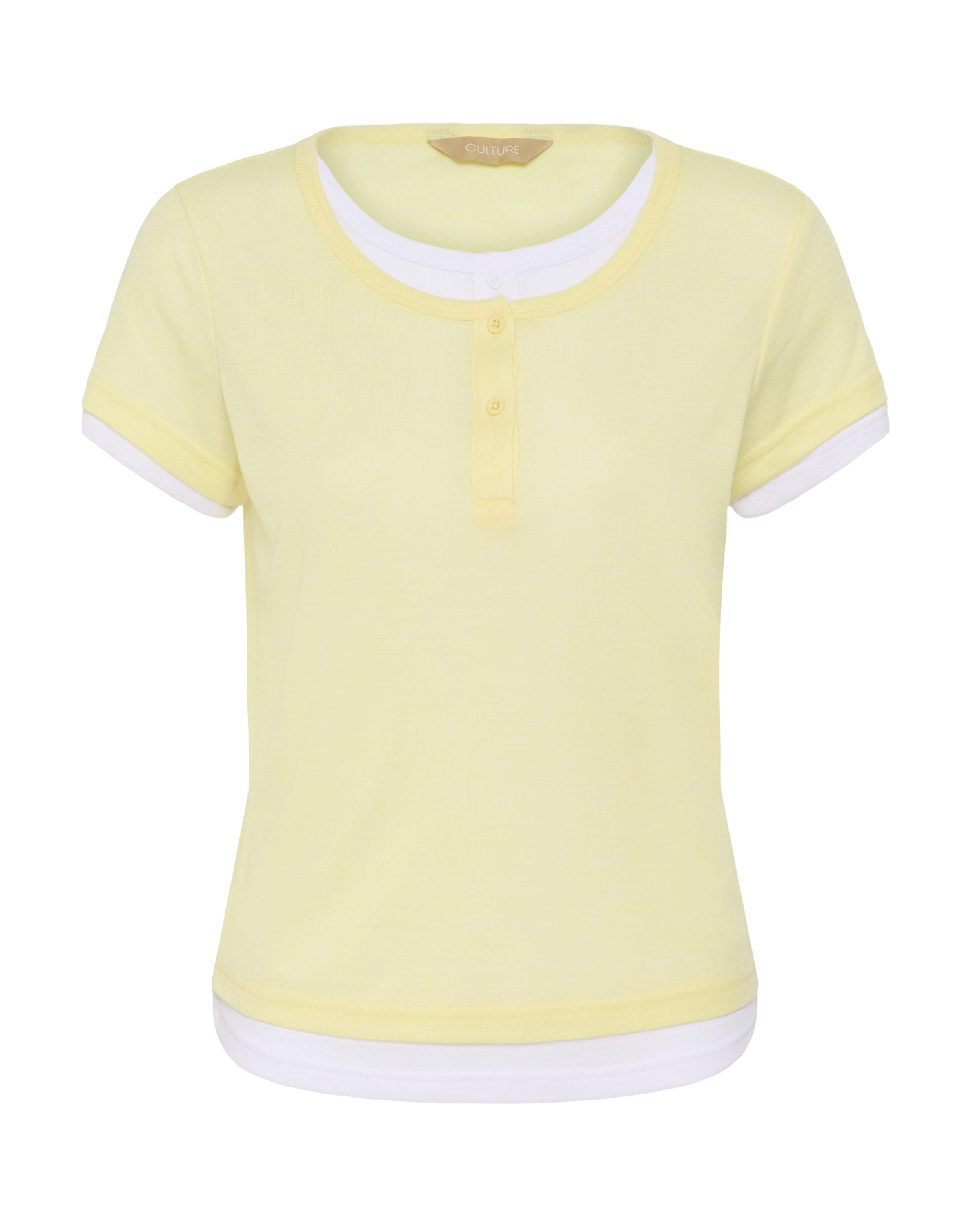 CULTURE - Camiseta 'Rachel' en amarillo: frente