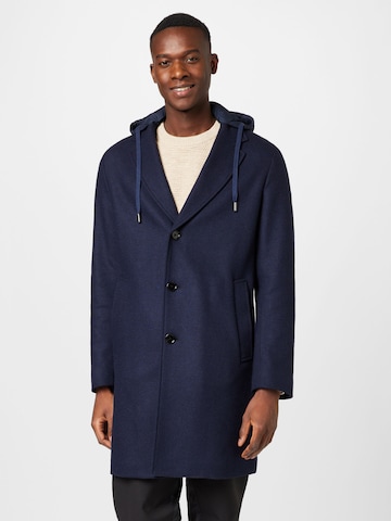 BOSS Black Between-seasons coat 'Cam' in Blue: front