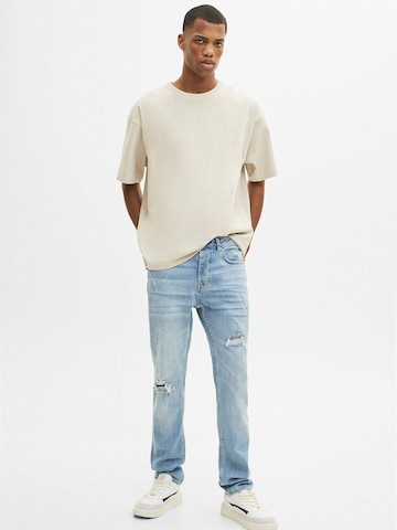 Pull&Bear Regular Jeans in Blue: front