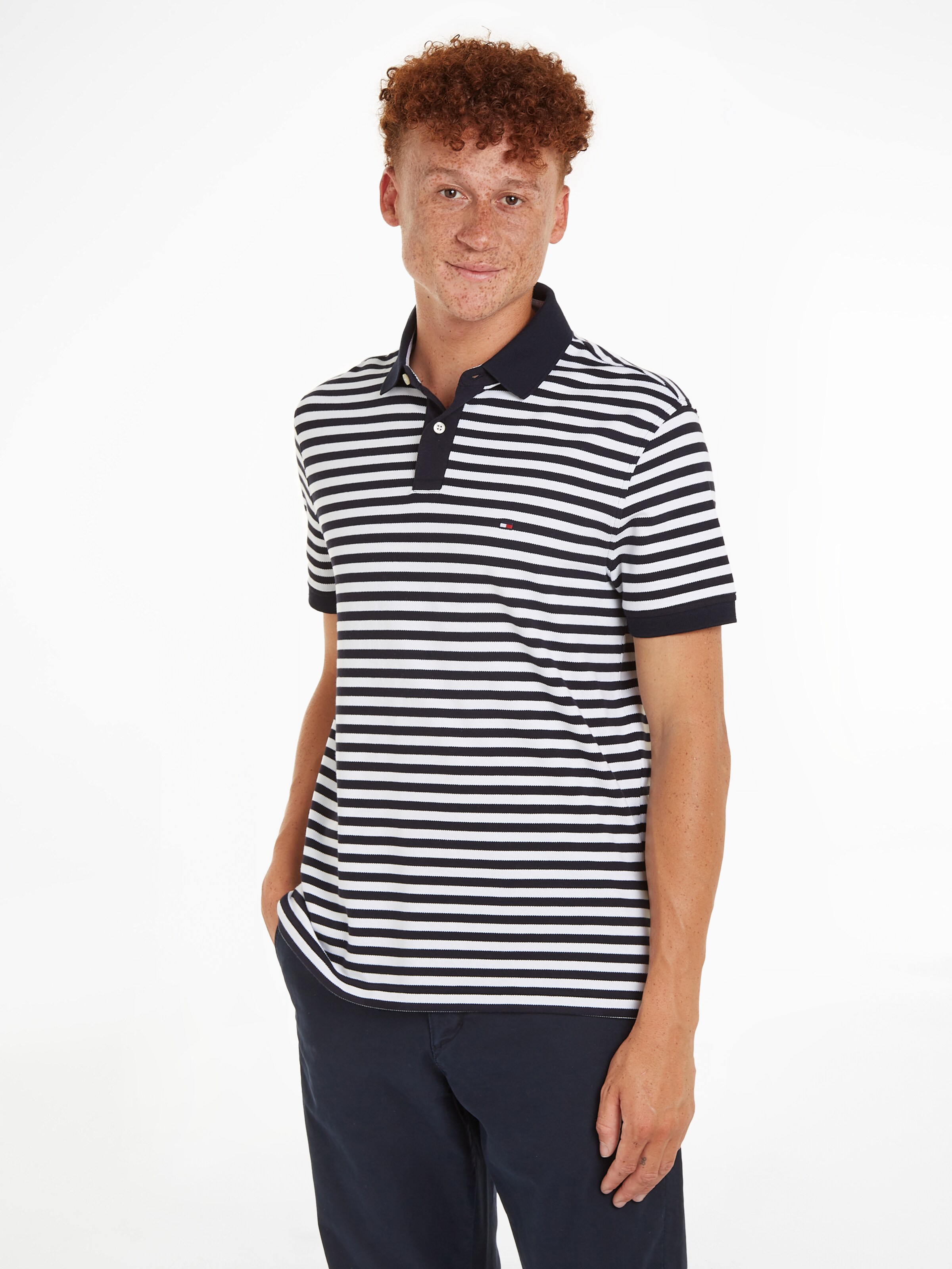 Tommy hilfiger black and white shirt discount