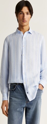 Scalpers Regular fit Button Up Shirt in Blue