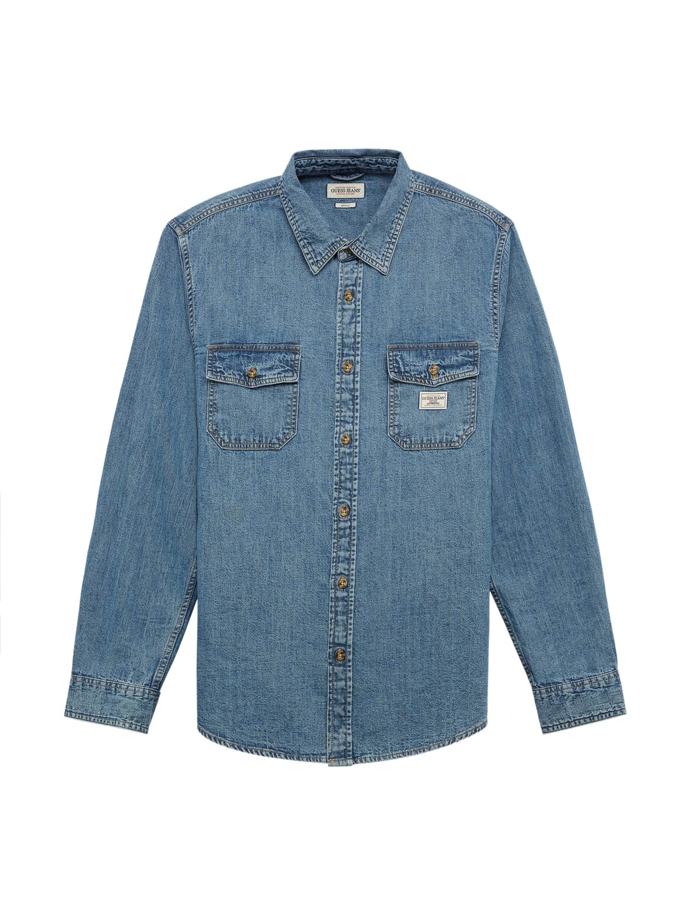GUESS Button Up Shirt in Blue denim, Item view