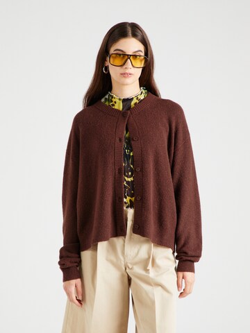 Cardigan 'DAMSVILLE' AMERICAN VINTAGE en marron : devant