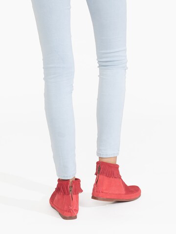 Bottines 'Back Zip' Minnetonka en rose