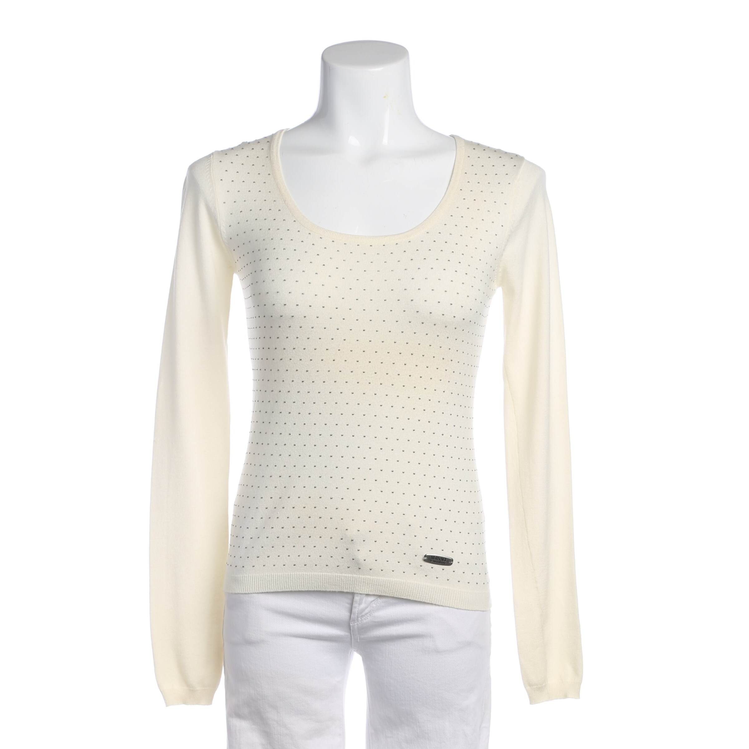 Versace Jeans Couture Shirt langarm S in Silber: Vorderseite