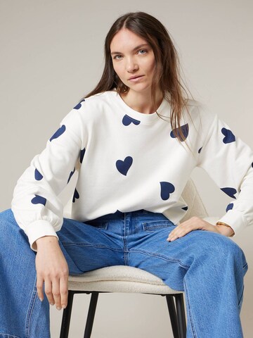 Sweat-shirt 'Mitsie' Deeluxe en blanc