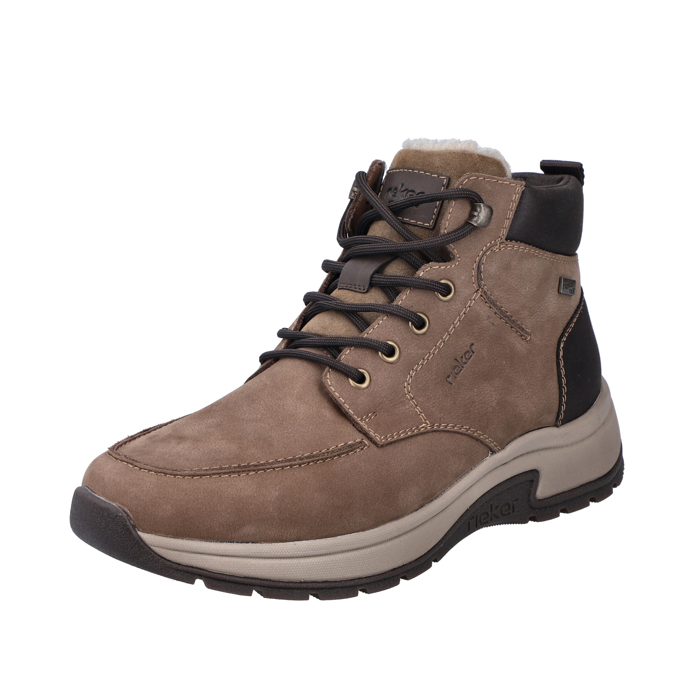 Rieker Veterboots in Beige: voorkant
