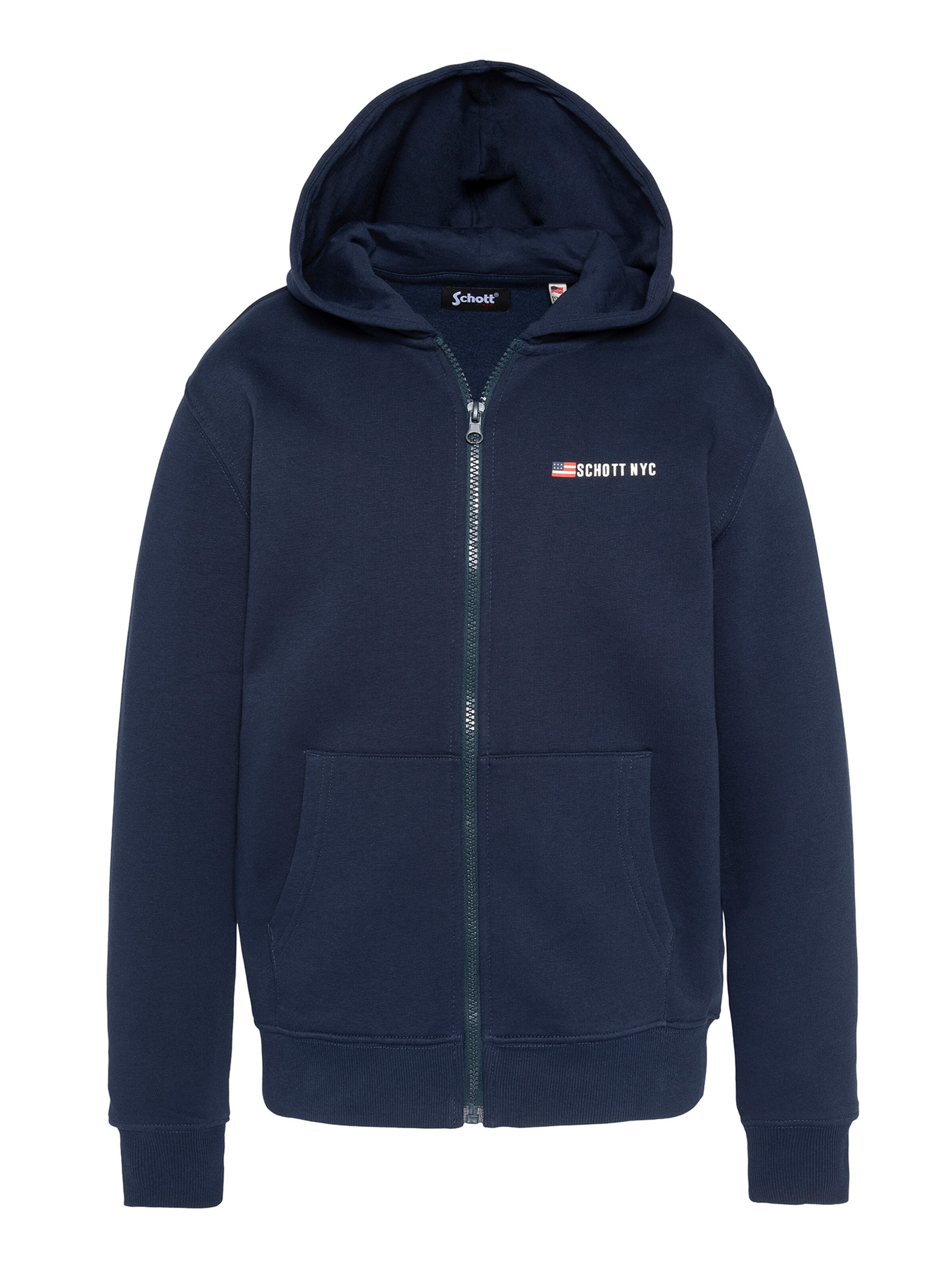 Sweat Schott NYC en bleu : devant