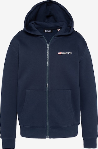 Sweat Schott NYC en bleu : devant