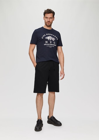 s.Oliver Regular Cargohose in Schwarz