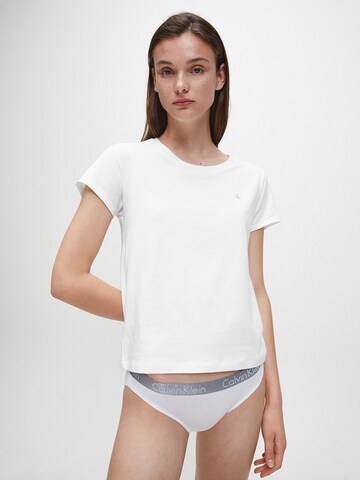 Regular Bluză de noapte de la Calvin Klein Underwear pe alb: față