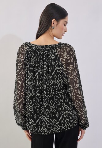 Street One Studio Raglan Chiffon Bluse in Schwarz