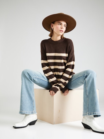 b.young Sweater 'Onema Oneck' in Brown
