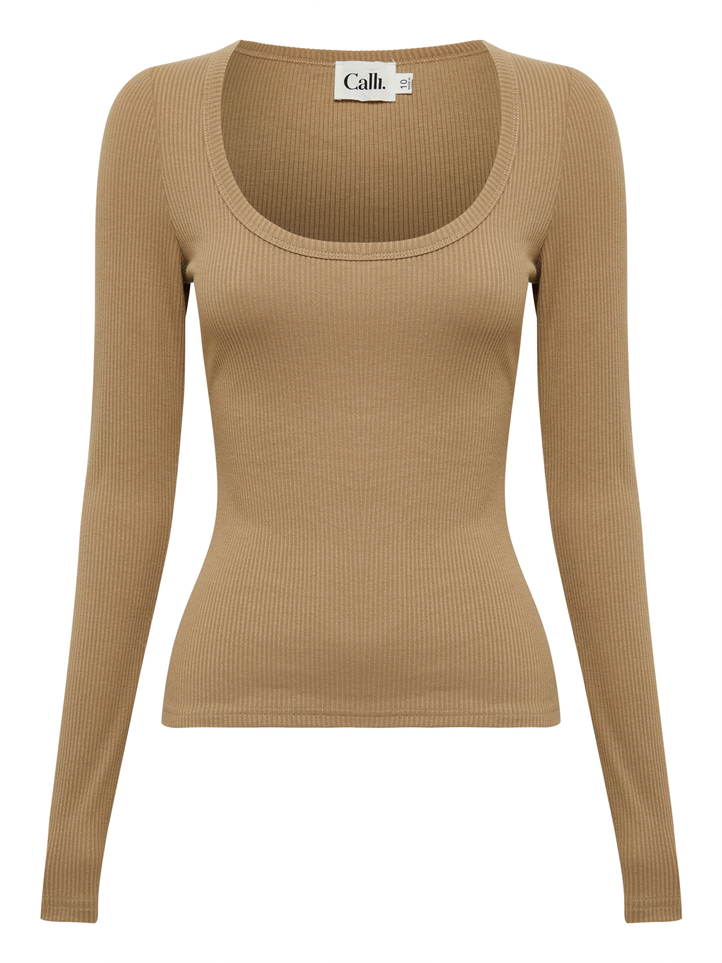 Calli Μπλουζάκι σε καφέ: μπροστά