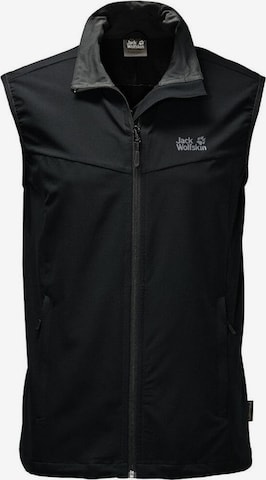 JACK WOLFSKIN Sportbodywarmer in Zwart: voorkant