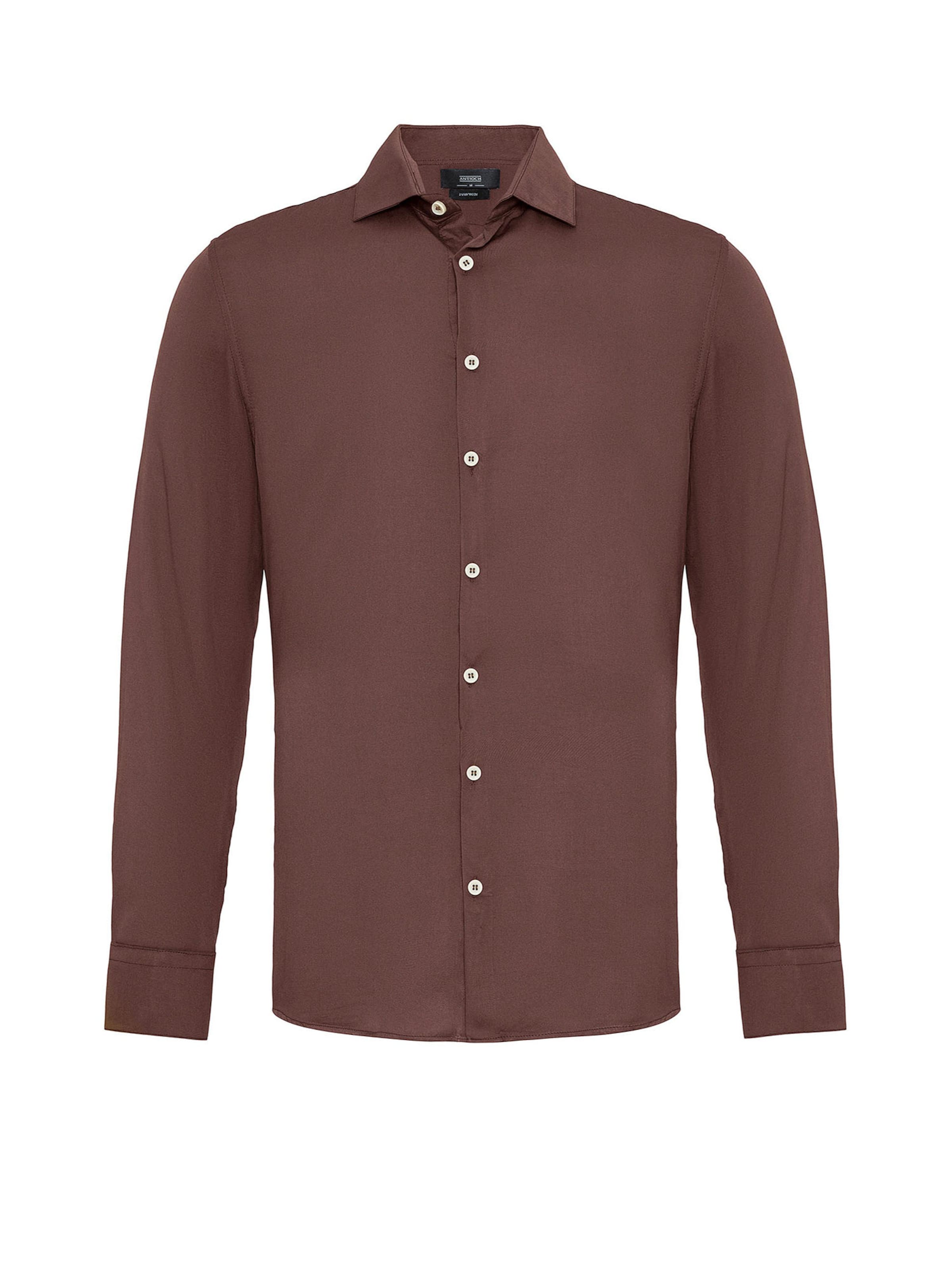 Coupe regular Chemise Antioch en marron : devant