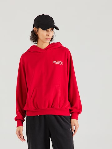 HOLLISTERSweater majica - crvena boja: prednji dio