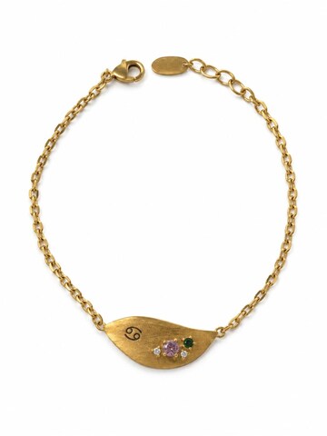 Sally Jane Jewelry Bracelet '18k Gold Plated Cancer | Kreeft Zodiac' in Gold: front