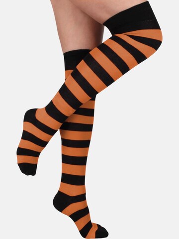 Chaussettes montantes normani en orange