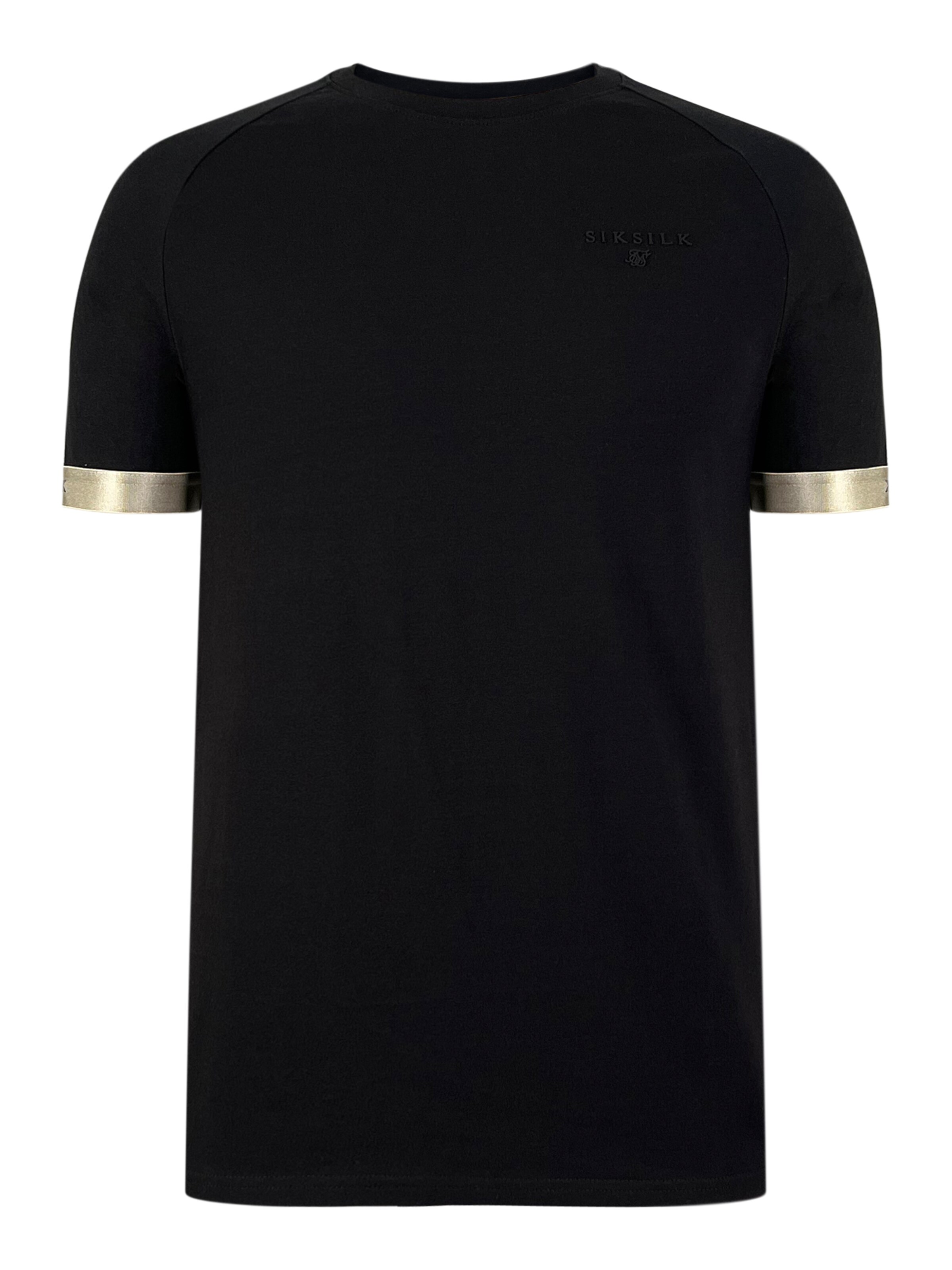T-Shirt SikSilk en noir : devant