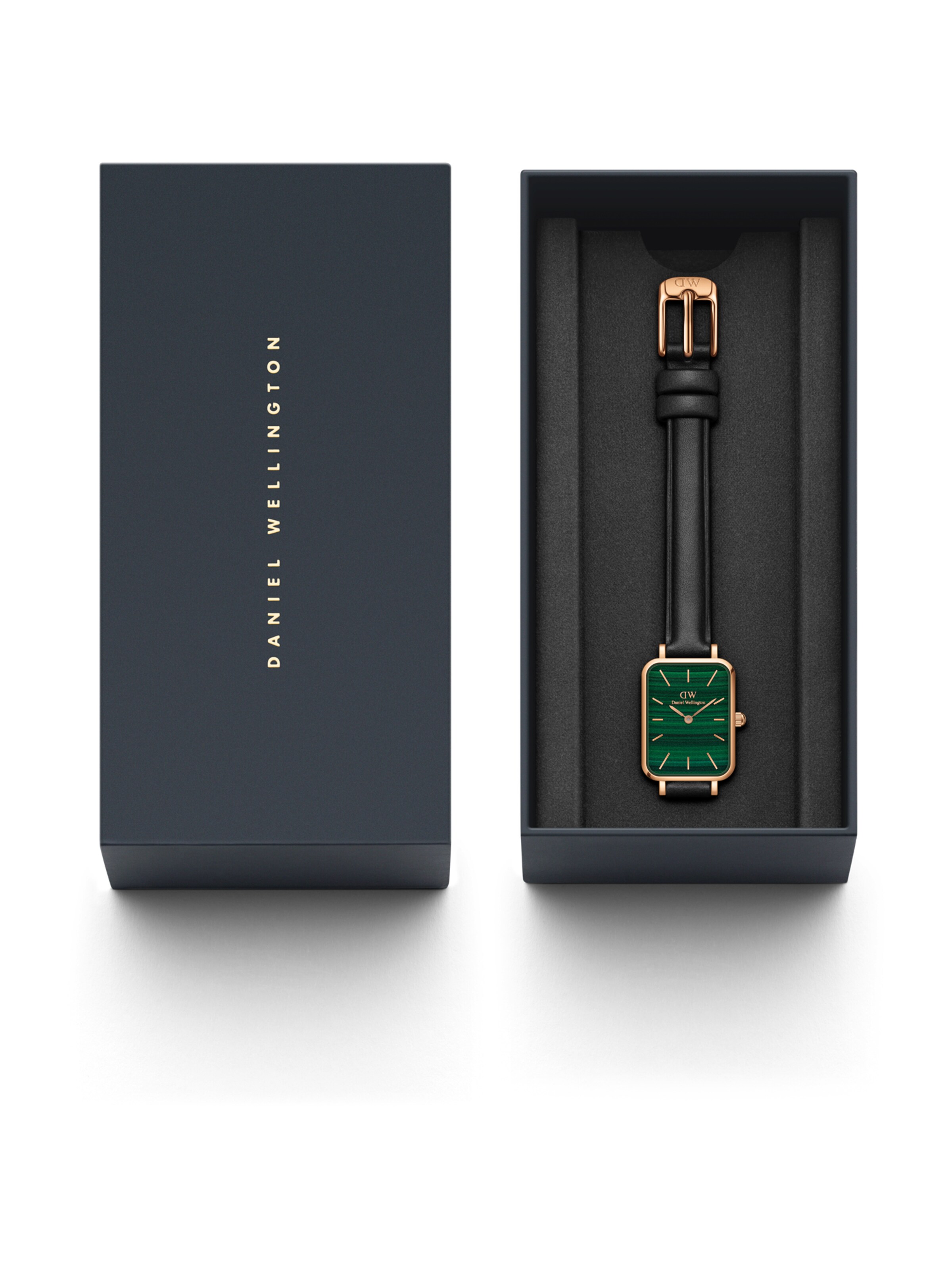 Daniel Wellington Analog watch 'Quadro Pressed Sheffield RG Green' in Green