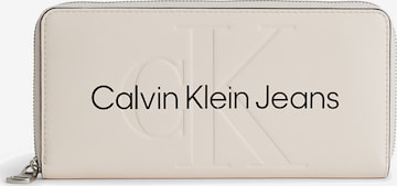 Porte-monnaies Calvin Klein Jeans en beige : devant