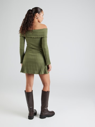 PIECES Knitted dress 'PCOLIVE' in Green