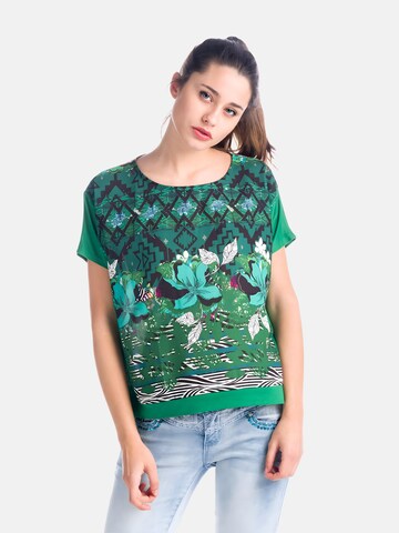 KOROSHI Blouse in Groen: voorkant