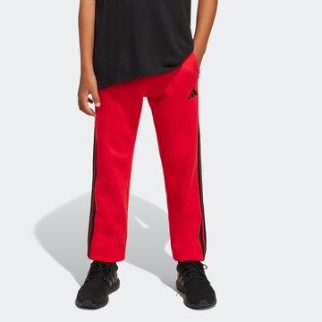 ADIDAS SPORTSWEAR Tapered Workout Pants 'Essentials' in Red: front