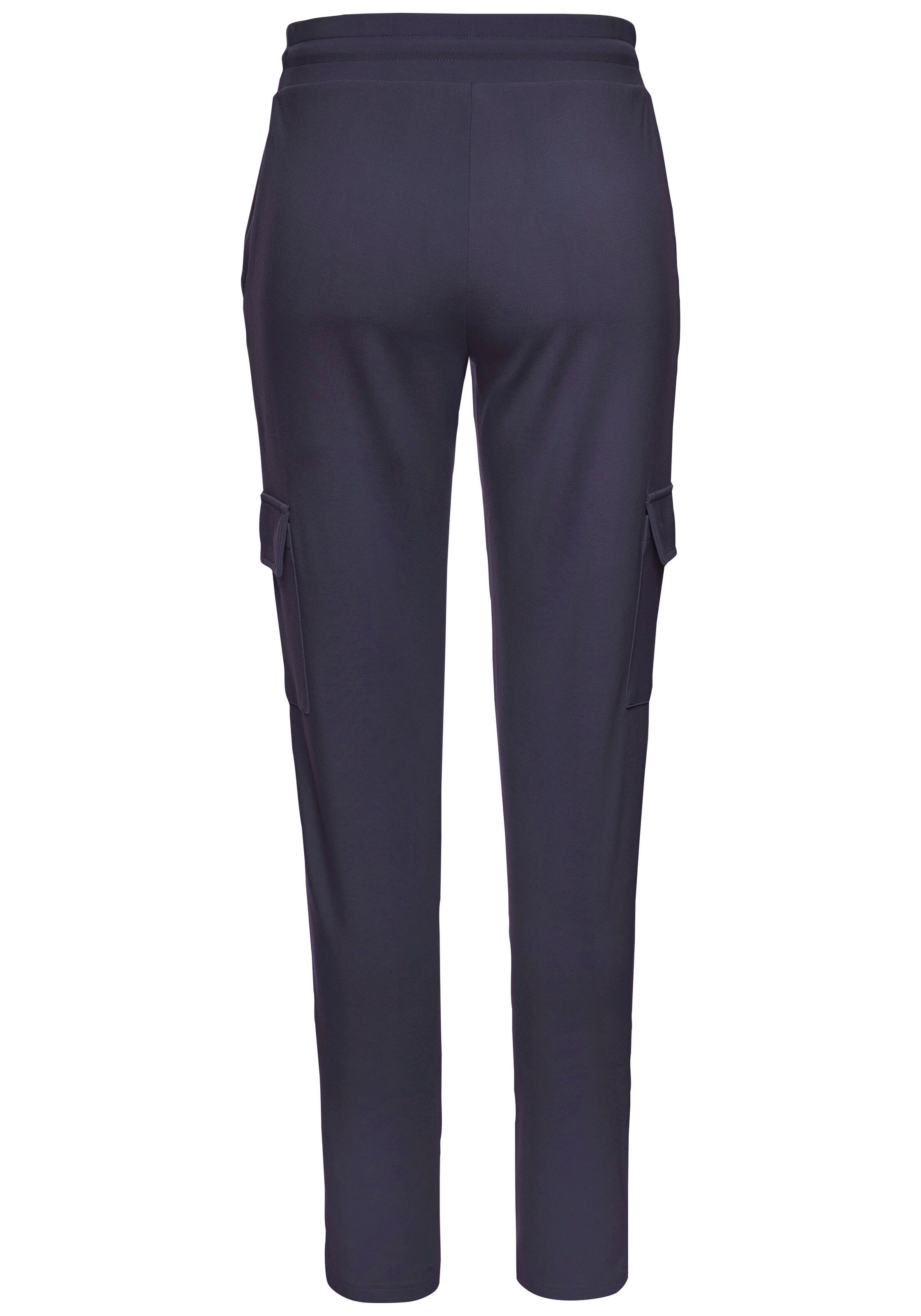 LASCANA Regular Cargo Pants in Black