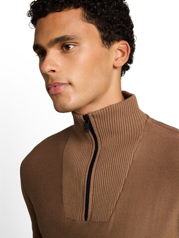 TOM TAILOR DENIM Pullover in Braun