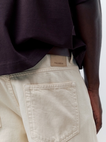 Regular Jean Pull&Bear en blanc