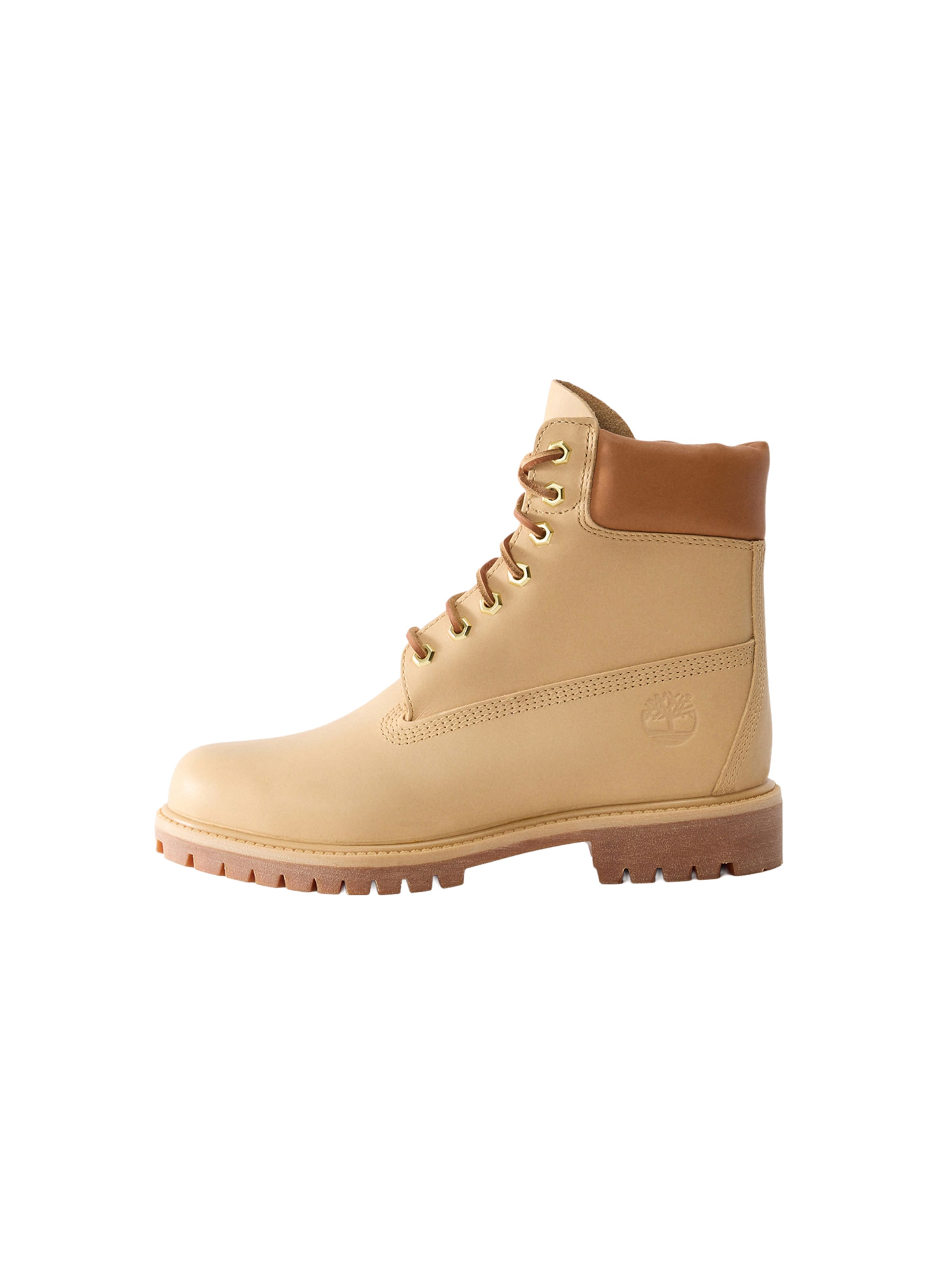 TIMBERLAND - Botas com atacadores em bege: frente