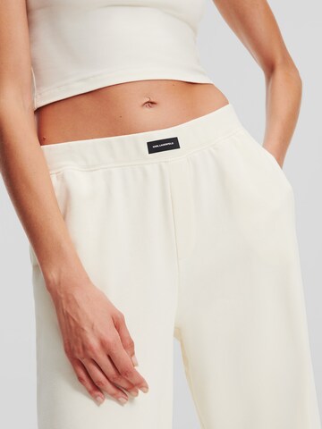 Karl Lagerfeld Loose fit Trousers in White