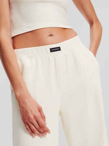 Tapered Pantaloni di Karl Lagerfeld in bianco