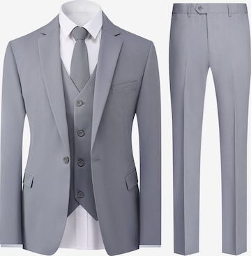 YOUTHUP Suit 'Stramm' in Grey: front