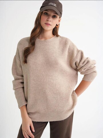 Pull-over MixRay en beige : devant