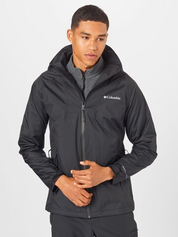 COLUMBIA Regular fit Outdoorjas 'Rain Scape' in Zwart: voorkant