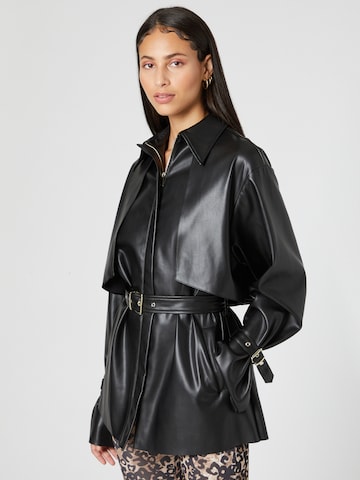 Hoermanseder x About You Between-season jacket 'Cassia' in Black: front