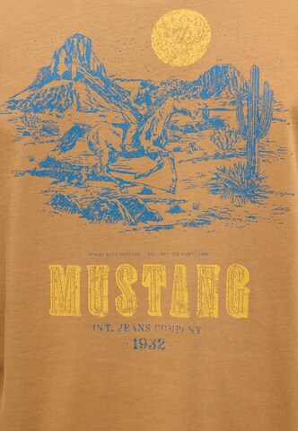 MUSTANG T-Shirt 'Style Austin' in Braun