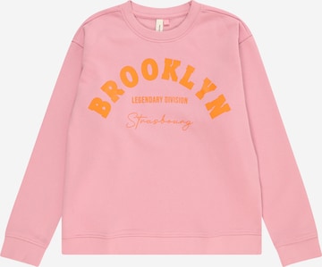 Vero Moda Girl Sweatshirt 'LINSEY' in Roze: voorkant