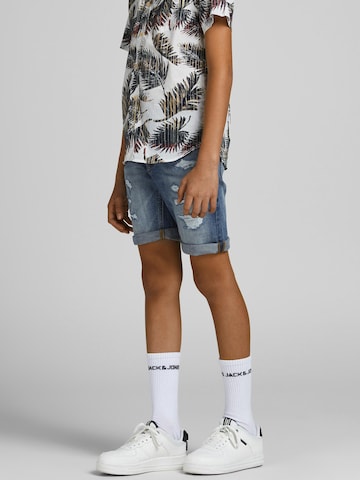 Jack & Jones Junior Regular Дънки 'Rick' в синьо: отпред