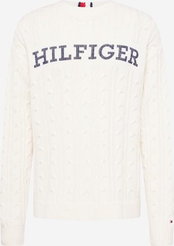 TOMMY HILFIGER Pulóver - bézs: elől