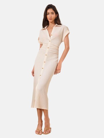 Abito camicia di Lipsy in beige: frontale