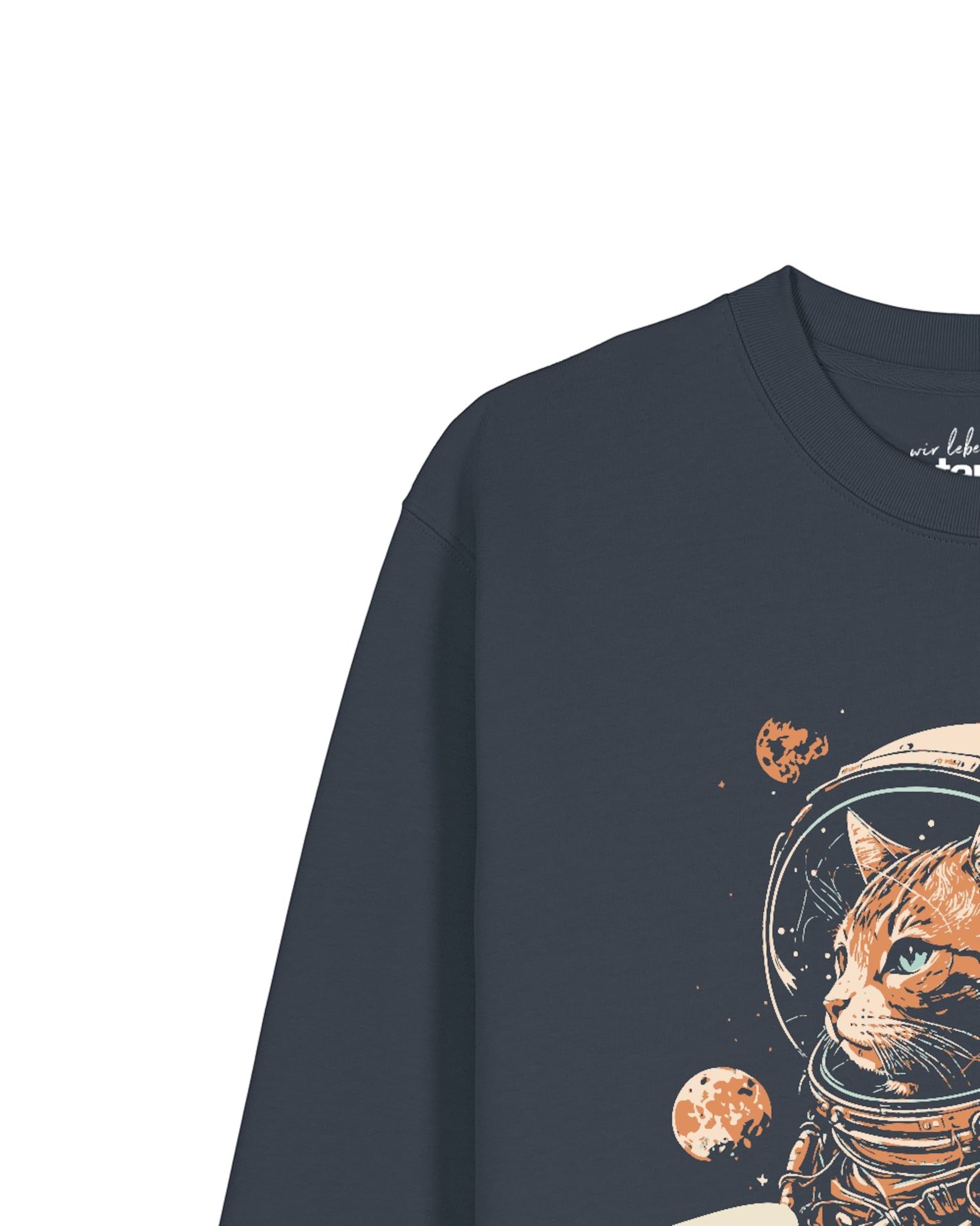 Watapparel Sweatshirt 'Catstronaut' in Grijs