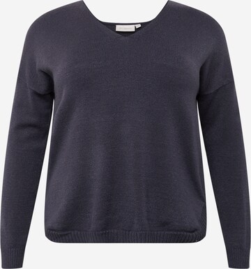 ONLY Carmakoma - Pullover 'Margareta' em cinzento: frente