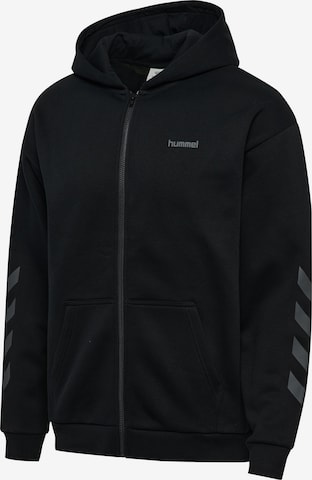 Veste de survêtement Hummel en noir : devant
