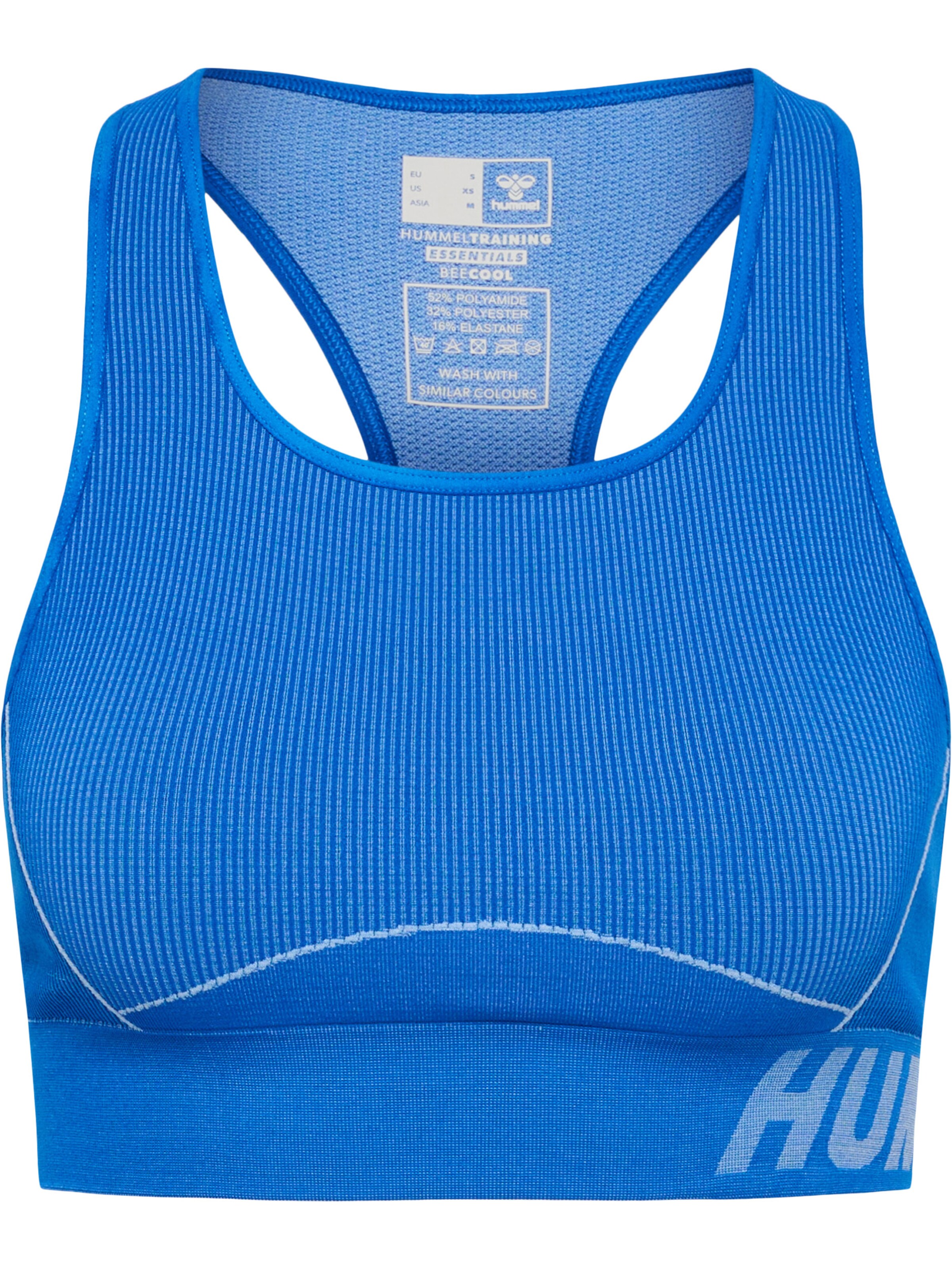 Hummel Bustier Sport bh 'Christel' in Blauw: voorkant