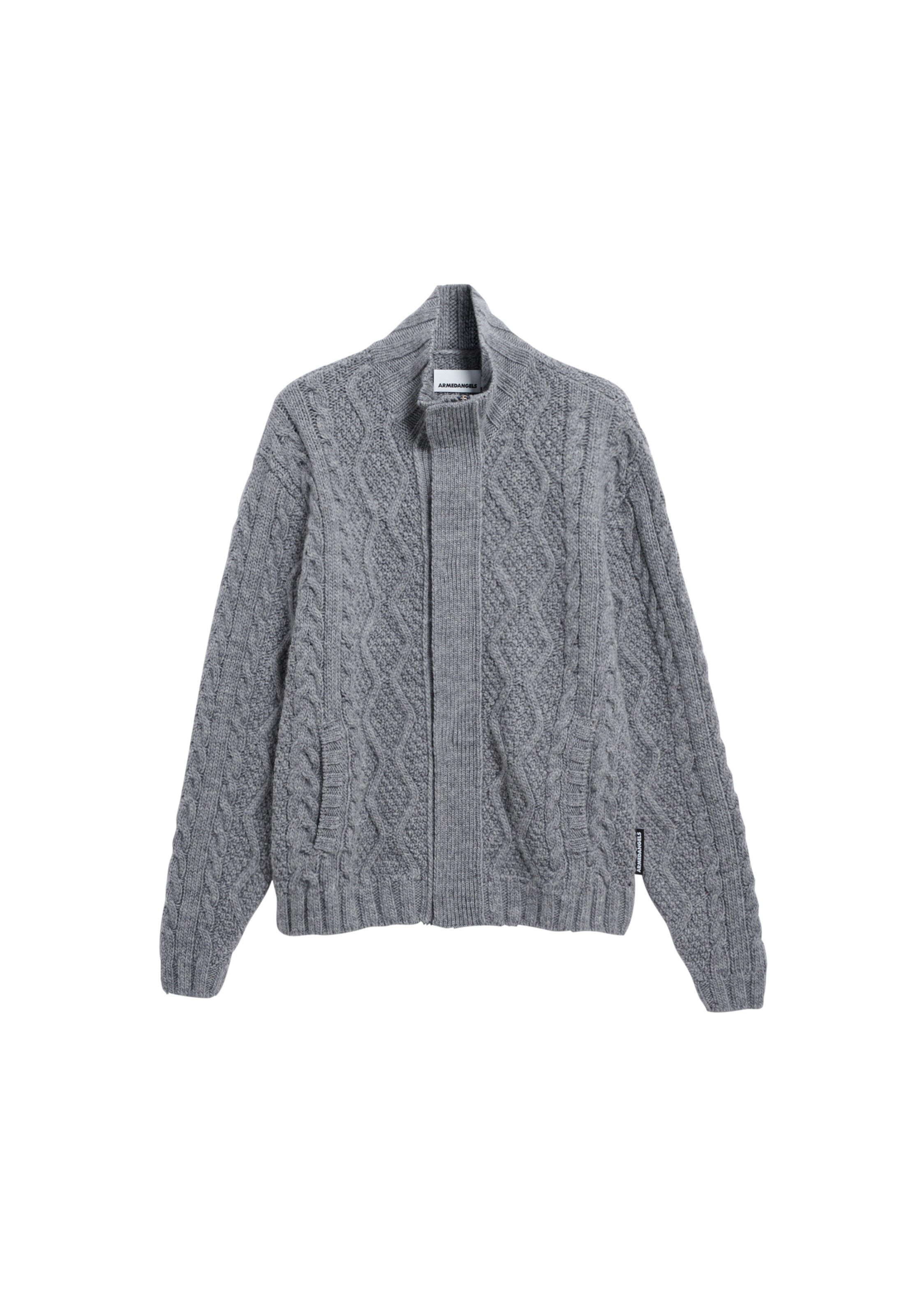ARMEDANGELS Strickjacke AANTON in Grau: Vorderseite