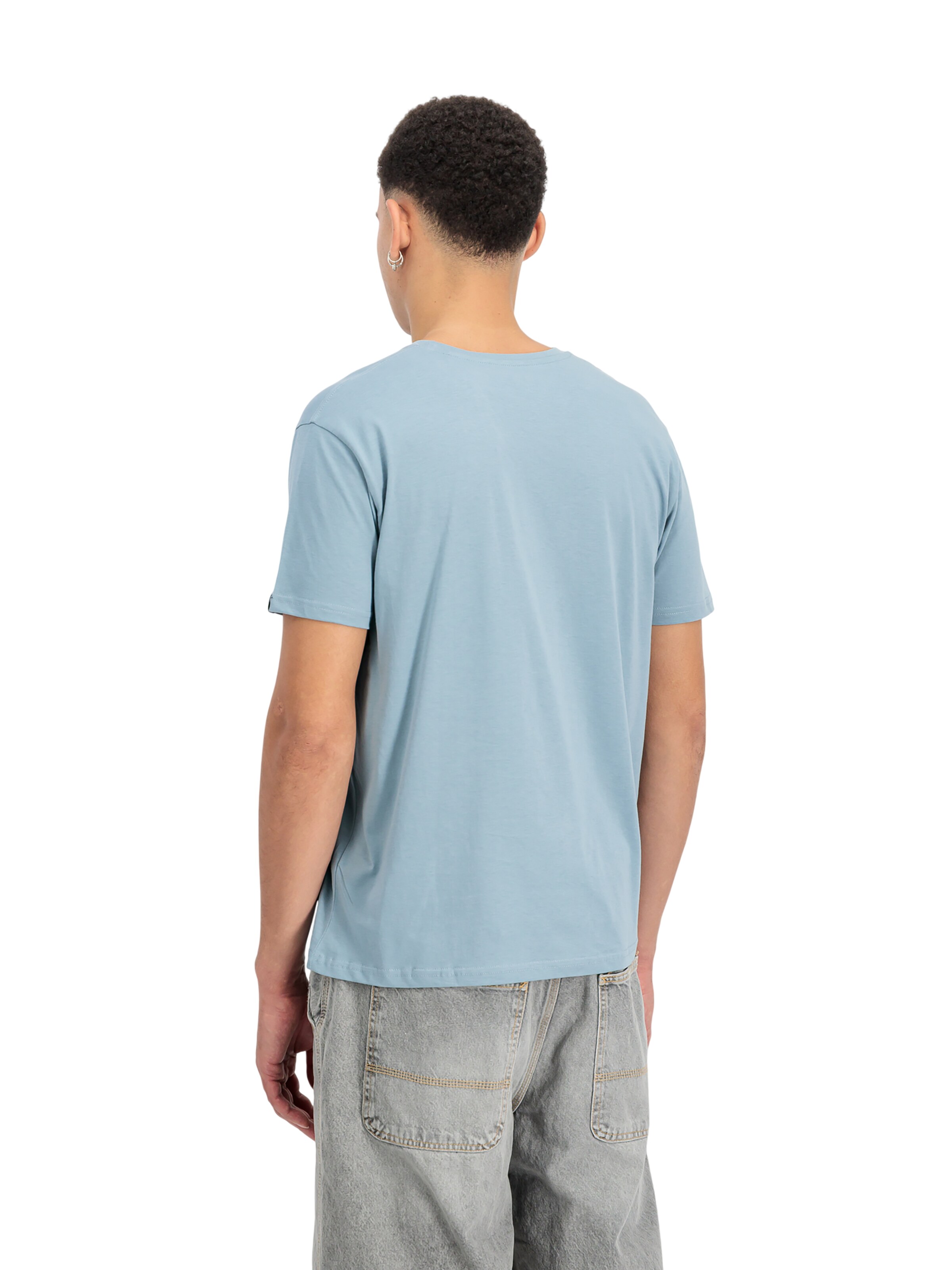 ALPHA INDUSTRIES Shirt 'Basic Small Logo'‌‌ in Blau